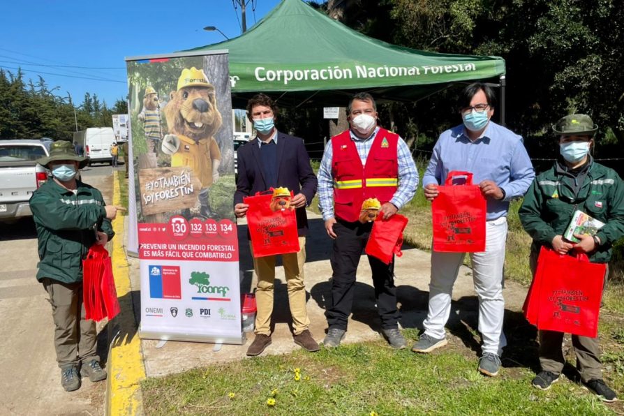 DPP de Cardenal Caro junto a Conaf realizan campaña para prevenir los incendios forestales